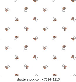 Christmas seamless pattern with christmas stocking. Beautiful vector background for decoration xmas designs. Cute minimalistic art elements on white backdrop.