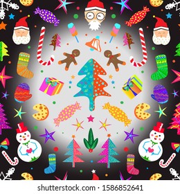 Christmas seamless pattern.  Such good design for paper, cloth, mock-up and anothers. Eps10