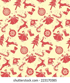 Christmas seamless pattern, Pattern Swatches, vector, Endless texture can be used for wallpaper, pattern fills, web page,background,surface