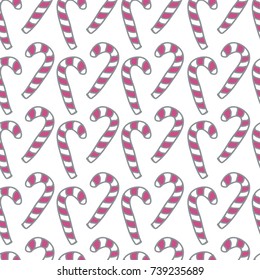 christmas seamless pattern with sweet candy