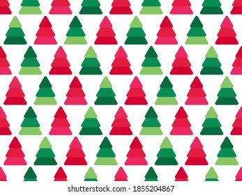 Christmas seamless pattern with Christmas tree. Holiday time fir tree. Festive background for Christmas decorations, greeting cards and banners. Vector illustration
