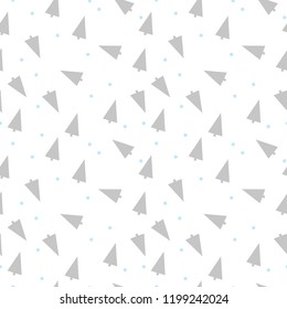 Christmas seamless pattern with christmas tree and snowflakes, vector background.Design template for wallpaper,fabric,wrapping,textile
