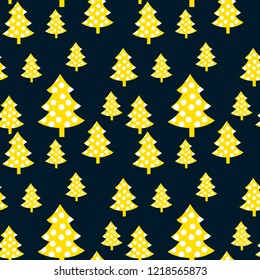 Christmas seamless pattern with christmas tree and snowflakes, vector background.Design template for wallpaper,fabric,wrapping,textile