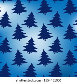 Christmas seamless pattern with christmas tree and snowflakes, vector background.Design template for wallpaper,fabric,wrapping,textile