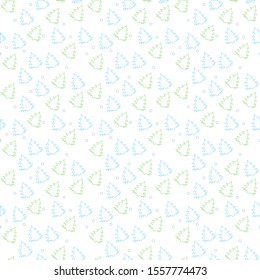 Christmas seamless pattern with christmas tree and snowflakes, vector background.Design template for wallpaper,fabric,wrapping,textile