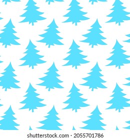 Christmas seamless pattern with christmas tree and snowflakes, vector background.Design template for wallpaper,fabric,wrapping,textile