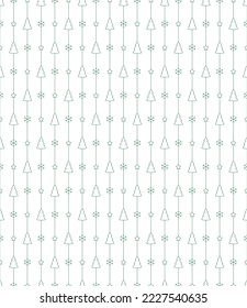 Christmas seamless pattern. Christmas tree, star and snowflake