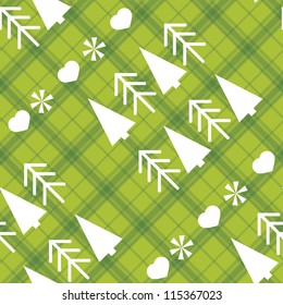 Christmas seamless pattern with Christmas trees