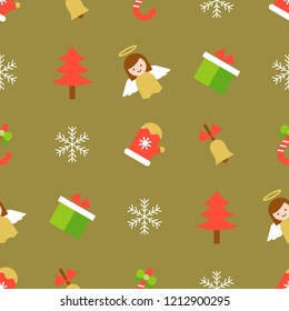 Christmas seamless pattern for use as wrapping paper gift,wallpaper or background