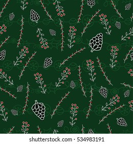 Christmas seamless pattern. Vector