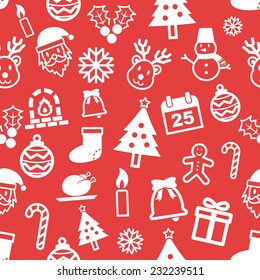christmas seamless pattern, vector background