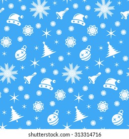 Christmas seamless pattern, vector background