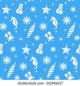 Christmas seamless pattern, vector background