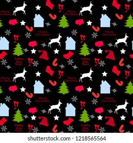 Christmas seamless pattern, vector background.Design template for wallpaper,fabric,wrapping,textile
