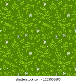 Christmas seamless pattern. Vector illustration.