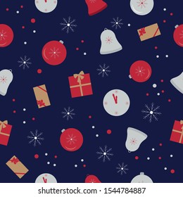 Christmas seamless pattern. Vector illustration.