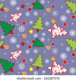 Christmas seamless pattern. Vector illustration