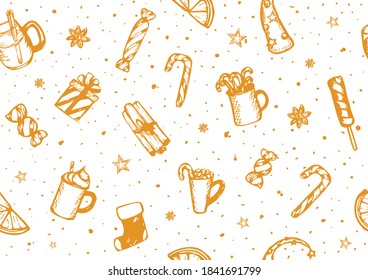 Christmas seamless pattern vector illustration