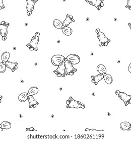 Weihnachtsnahtloses Muster. Vektorgrafik eines fröhlichen Schneemanns nahtlos Muster für Weihnachten.