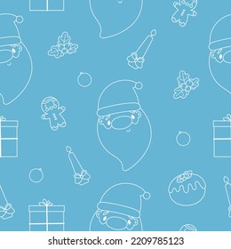 Patrón de Navidad sin fisuras. Ilustración vectorial. Para tarjeta, afiches, pancartas, imprimir en el envase, imprimir en ropa, tela, papel pintado.