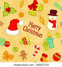Christmas seamless pattern - vector illustration, eps