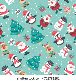 Christmas seamless pattern. Vector illustration,
