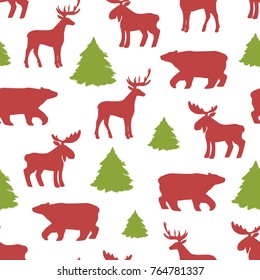 Christmas Seamless Pattern. Vector illustration.