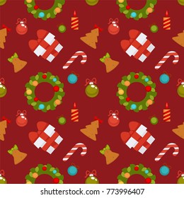 Christmas seamless pattern vector illustration