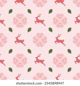 Christmas Seamless Pattern - Vetor Illustrator Digital file Baixar para impressão, imprimível, papel de parede, fundo, decoração, capa de livro, wrapper presente e muitos projetos.