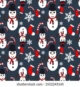 Christmas seamless pattern. Vector. new year festive background.