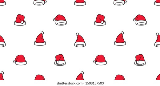 Diseño navideño sin fisuras Vector Santa Claus Sombrero Escarcha aislada repetir papel tapicería ilustración ilustración de fondo regalo envolver papel doodle diseño