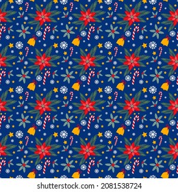 Christmas seamless pattern wallpaper . 