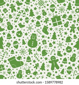 Christmas seamless pattern. Wallpaper concept. Vector