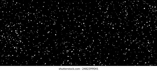 Navidades patrón sin fisuras con copos de nieve aislados blancos para tarjetas, volantes, póster, Anuncio. Nevada en el cielo nocturno. Ilustración de invierno de Festiva. ¡Felices Navidades! ¡Feliz Año Nuevo! 
