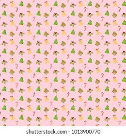 Christmas seamless pattern. Winter holidays. Design for banner, poster or print.