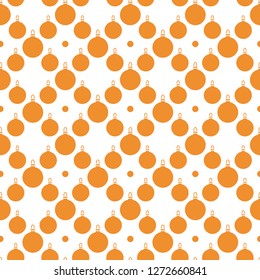 Christmas seamless pattern. Winter illustration with Christmas balls. Design for banner, poster or print.