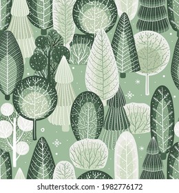 Christmas seamless pattern. Winter Xmas holidays. Vector design for paper, cover, fabric, interior decor.