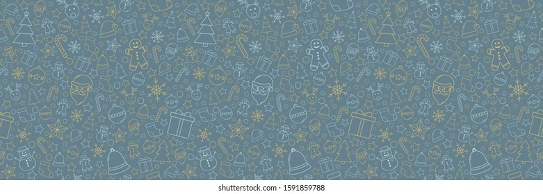 Christmas seamless pattern. Wrapping paper concept. Vector
