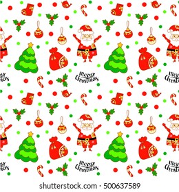Christmas seamless pattern for wrapping paper.