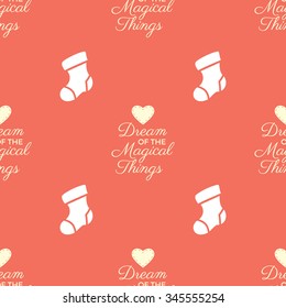 Christmas seamless pattern. Xmas backgrounds textures collection for holidays season. Use for packaging, new year cards, brochures, flyers. Retro color. Wishes. Vector.