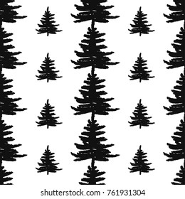 Christmas seamless pattern. Xmas eve doodle style background
