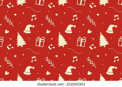 Christmas seamless pattern. Xmas winter poster collection
