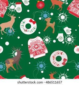 Christmas seamless pattern.holiday. vector illustration