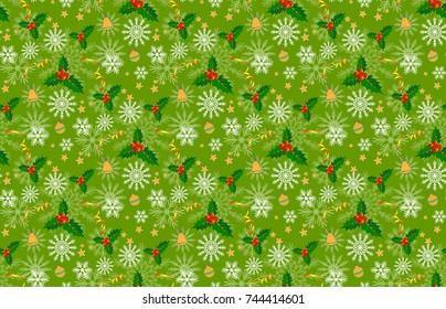 Christmas seamless patterns. Backgrounds with symbols holiday and icons family celebration elements. Winter