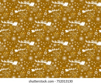 Christmas seamless patterns. Backgrounds with symbols holiday and icons family celebration elements. Winter