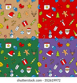 Christmas seamless patterns set. Geometric textures. Abstract backgrounds. backdrop mobile smart phone tablet desktop wallpaper banner web design element scrap booking textile