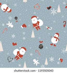 Christmas seamless pattern.vector illustration.