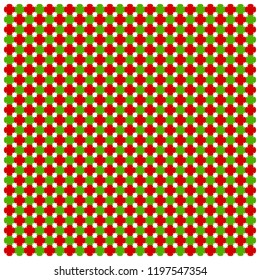 Christmas seamless red-green pattern. Vector image. Eps 10