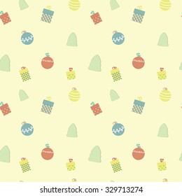 Christmas seamless retro pattern. Can be used in web design, printed on fabric/paper, as a background, or as an element in a composition.