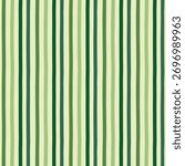 Christmas seamless stripes pattern in green isolated on light green background.Hand drawn vertical stripe lines abstract repeat pattern vector wallpaper for fabric and prints.